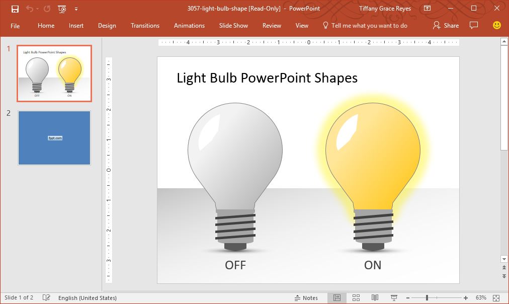 light bulb powerpoint shapes template