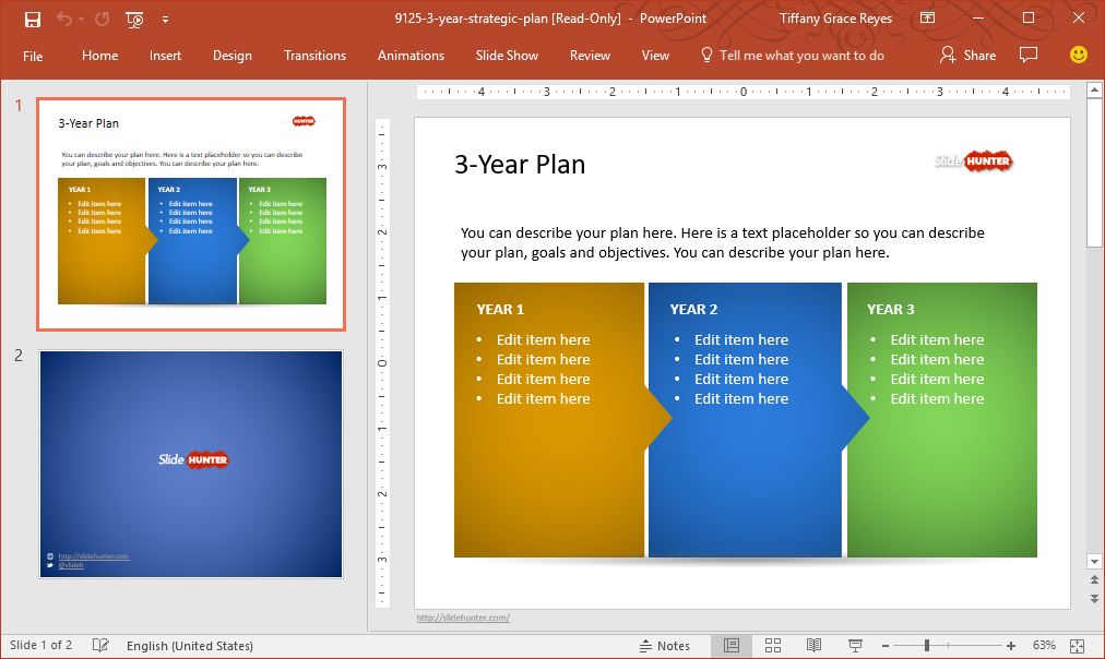 3 year strategic plan powerpoint template