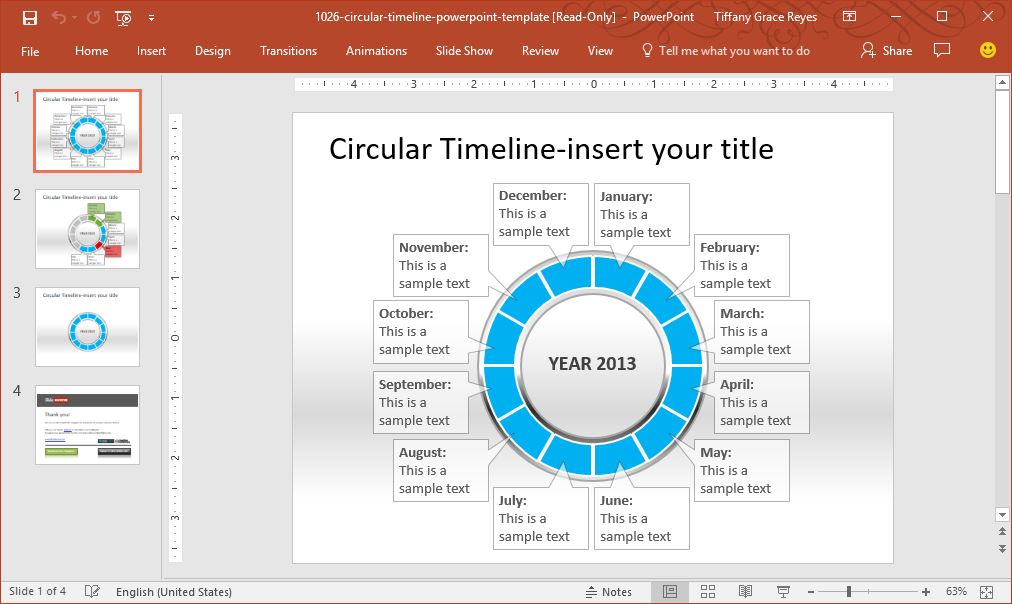 circular timeline powerpoint template