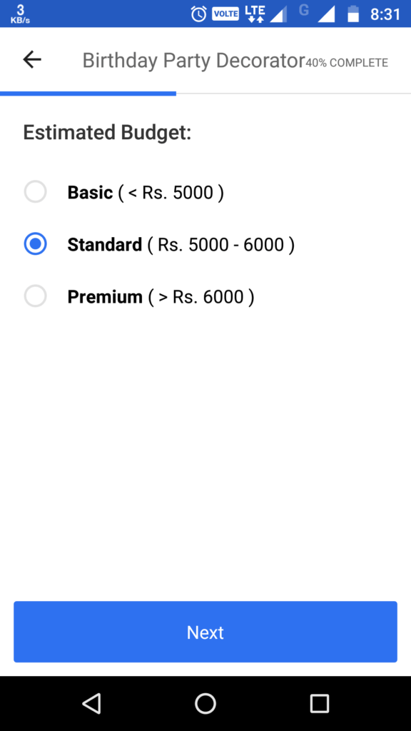 Event budget