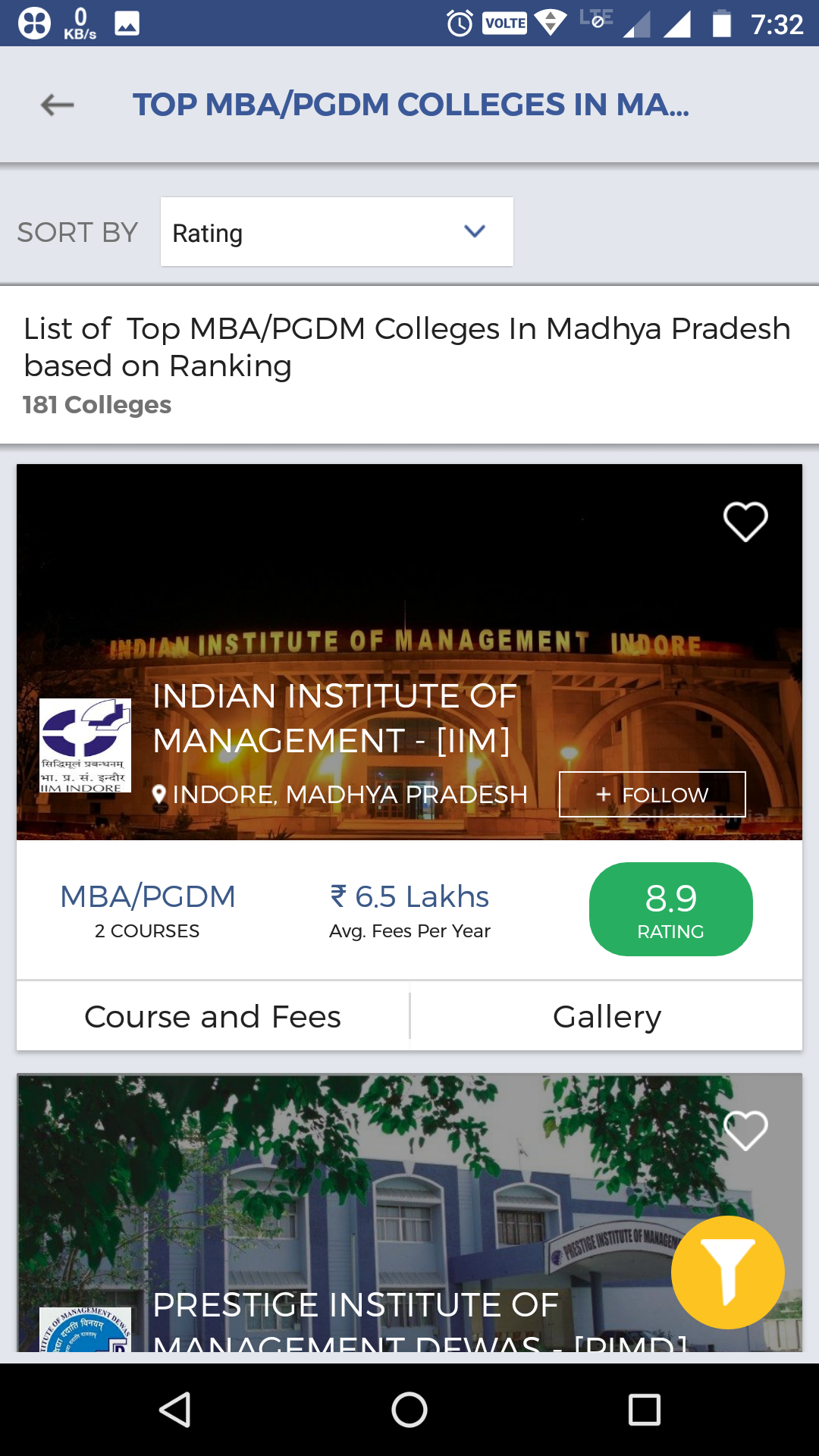 Collegedunia college list of state