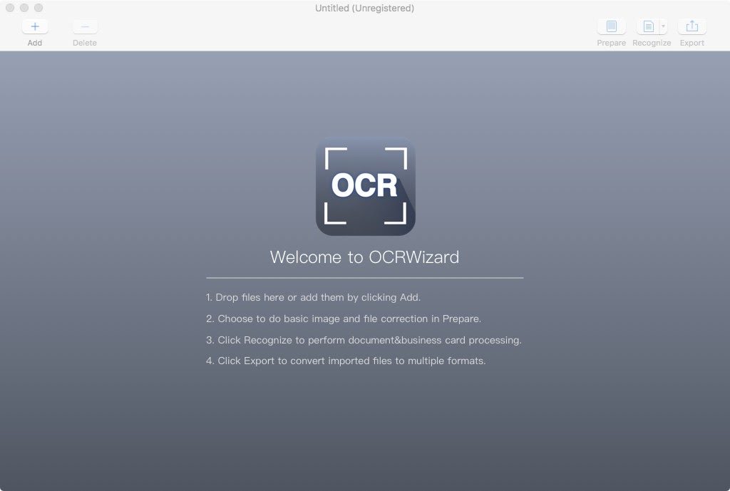 Cisdem OCRWizard 4 Welcome Page