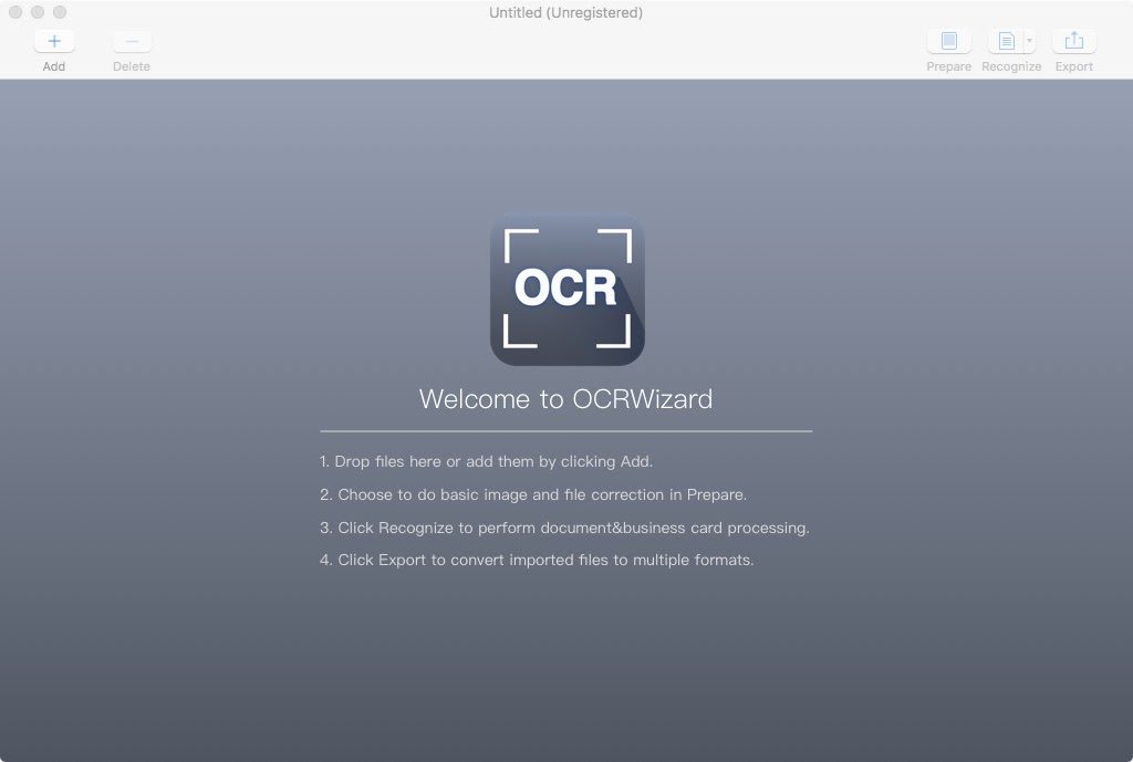 Cisdem OCRWizard 4 Welcome Page