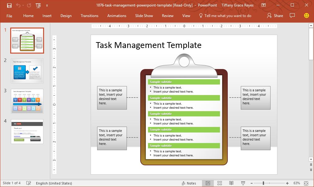 task management powerpoint template