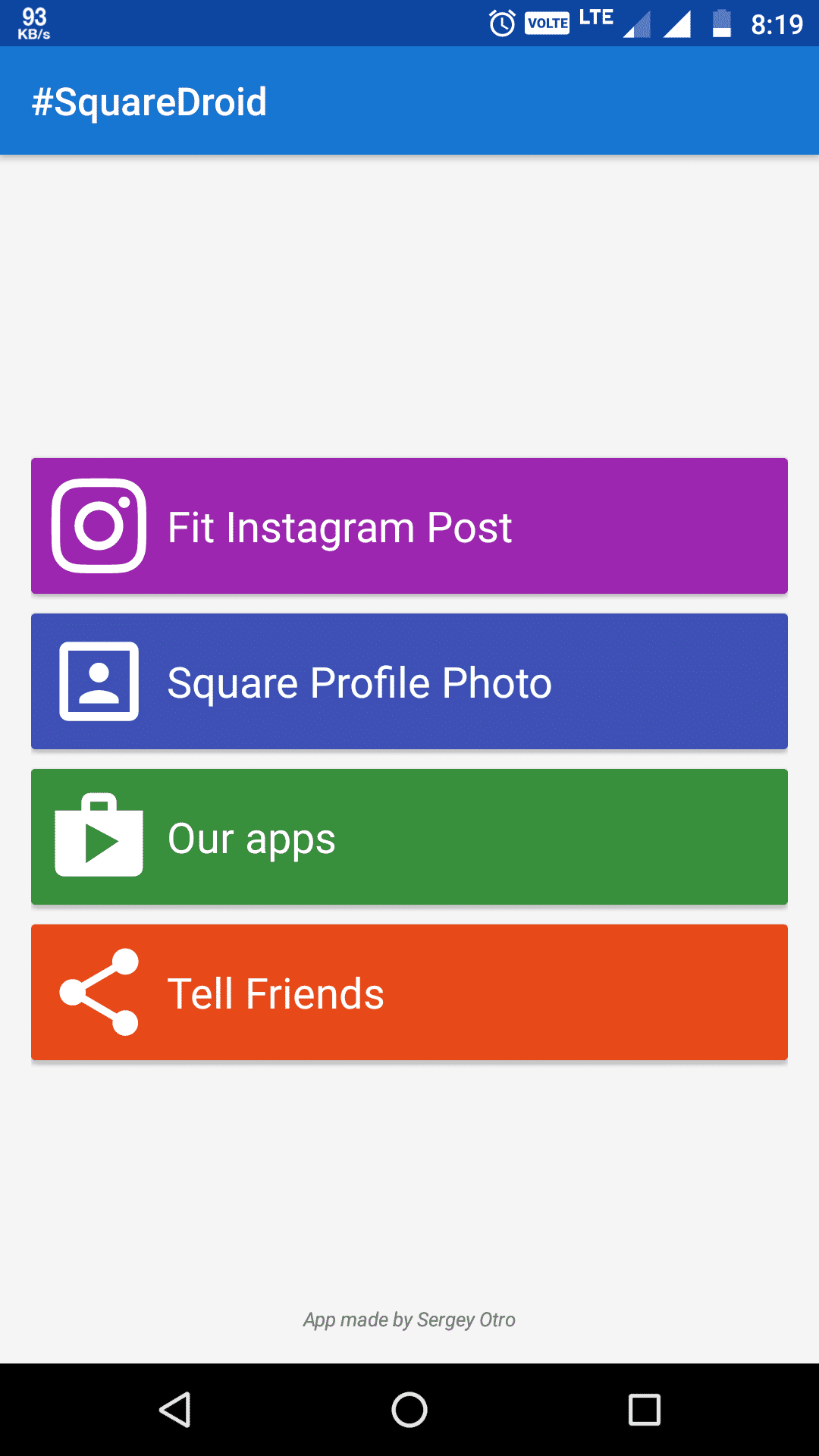 #SquareDroid Welcome page