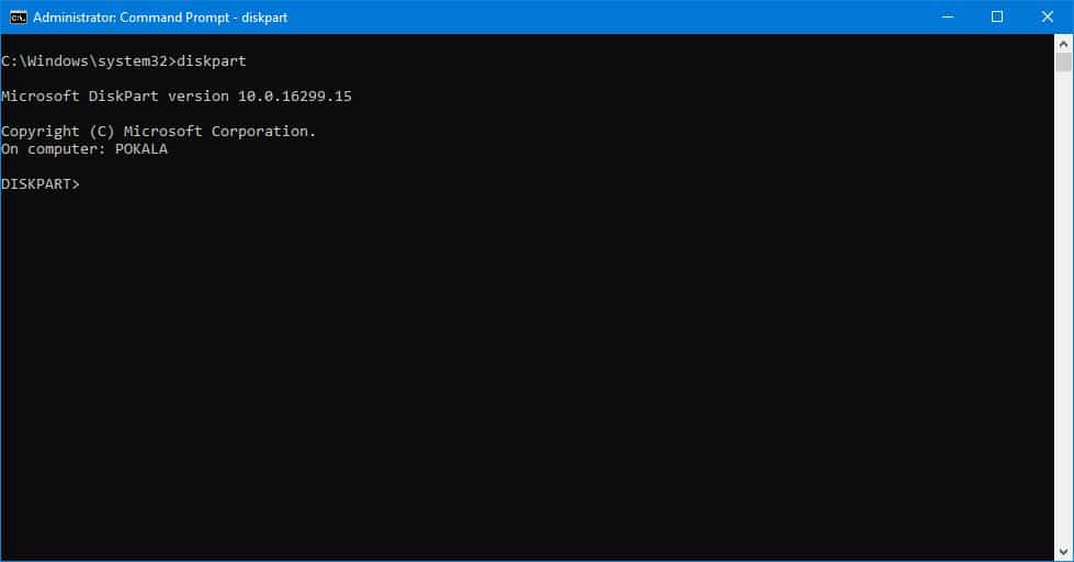 diskpart CMD