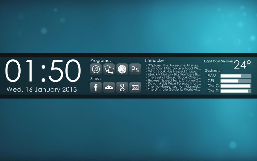 Before Dawna rainmeter skin