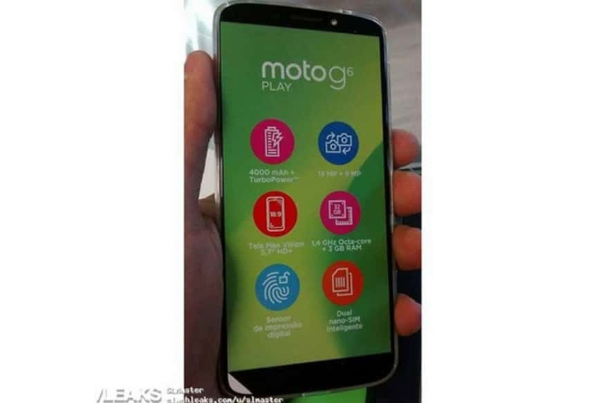 Moto G6 Play leaked image