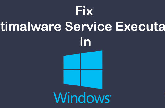 fix antimalware service executable
