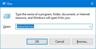 taskschd.msc in windows run tool