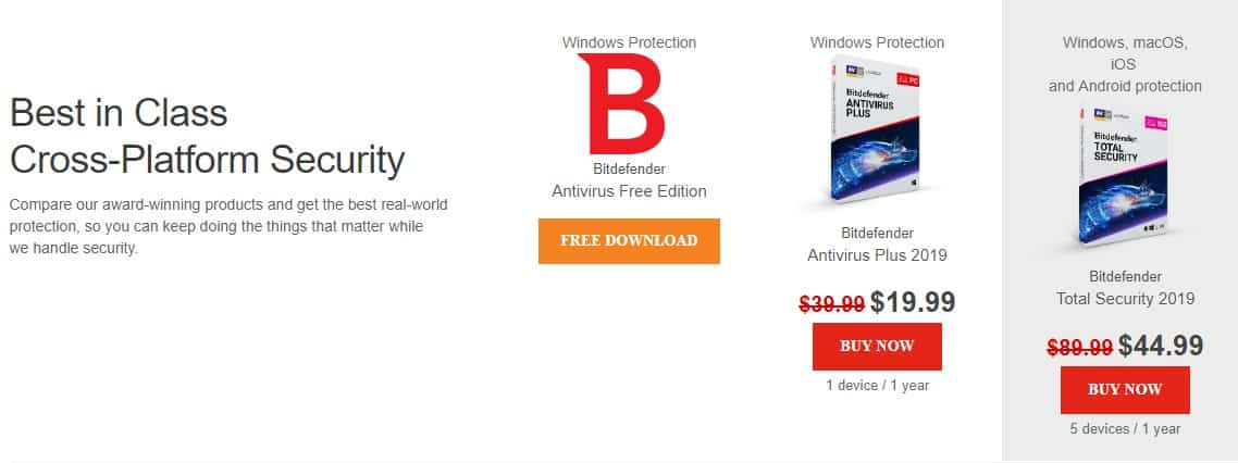 bitdefender pricing