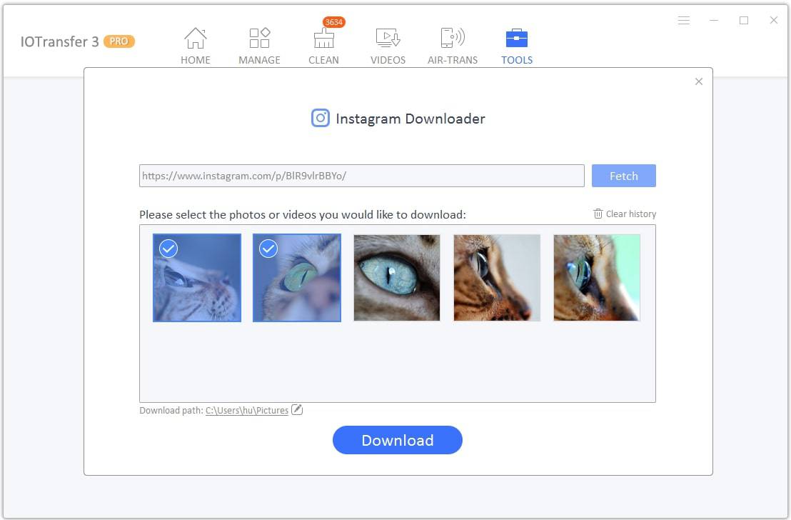 Instagram image downloader