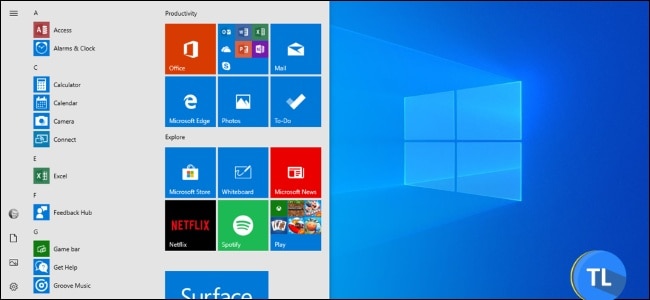 Less cluttered start menu windows 10