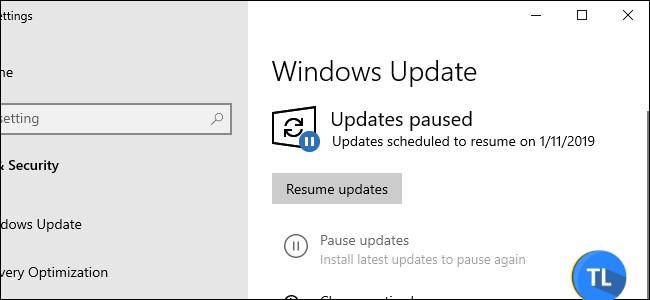 Pausing updates for windows 10 home users