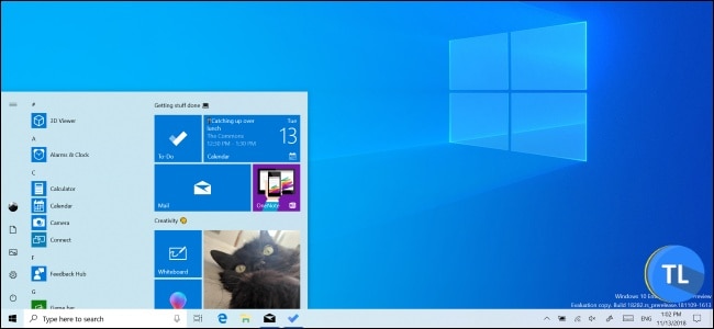 Windows 10 light desktop theme