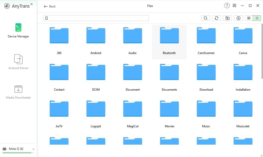 File manager in anytrans