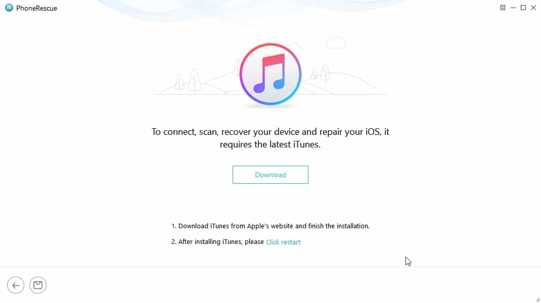 Phonerescue download itunes window