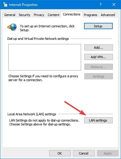lan settings Lan settings