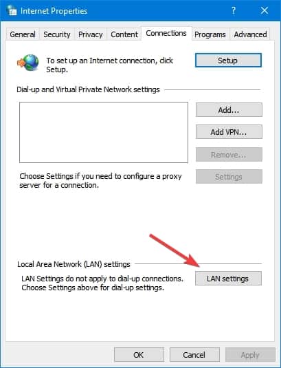 Lan settings