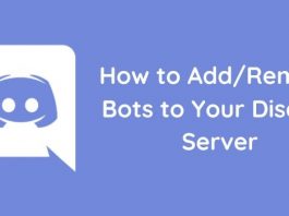 Add remove discord bots to your server